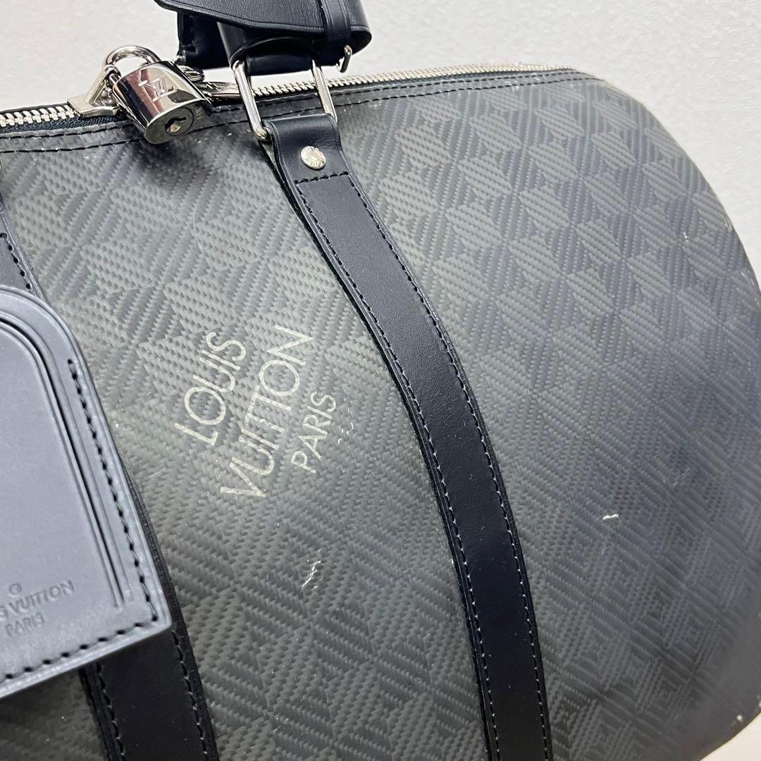ルイヴィトン キーポル・バンドリエール45 ダミエ カーボン ボストンバッグ