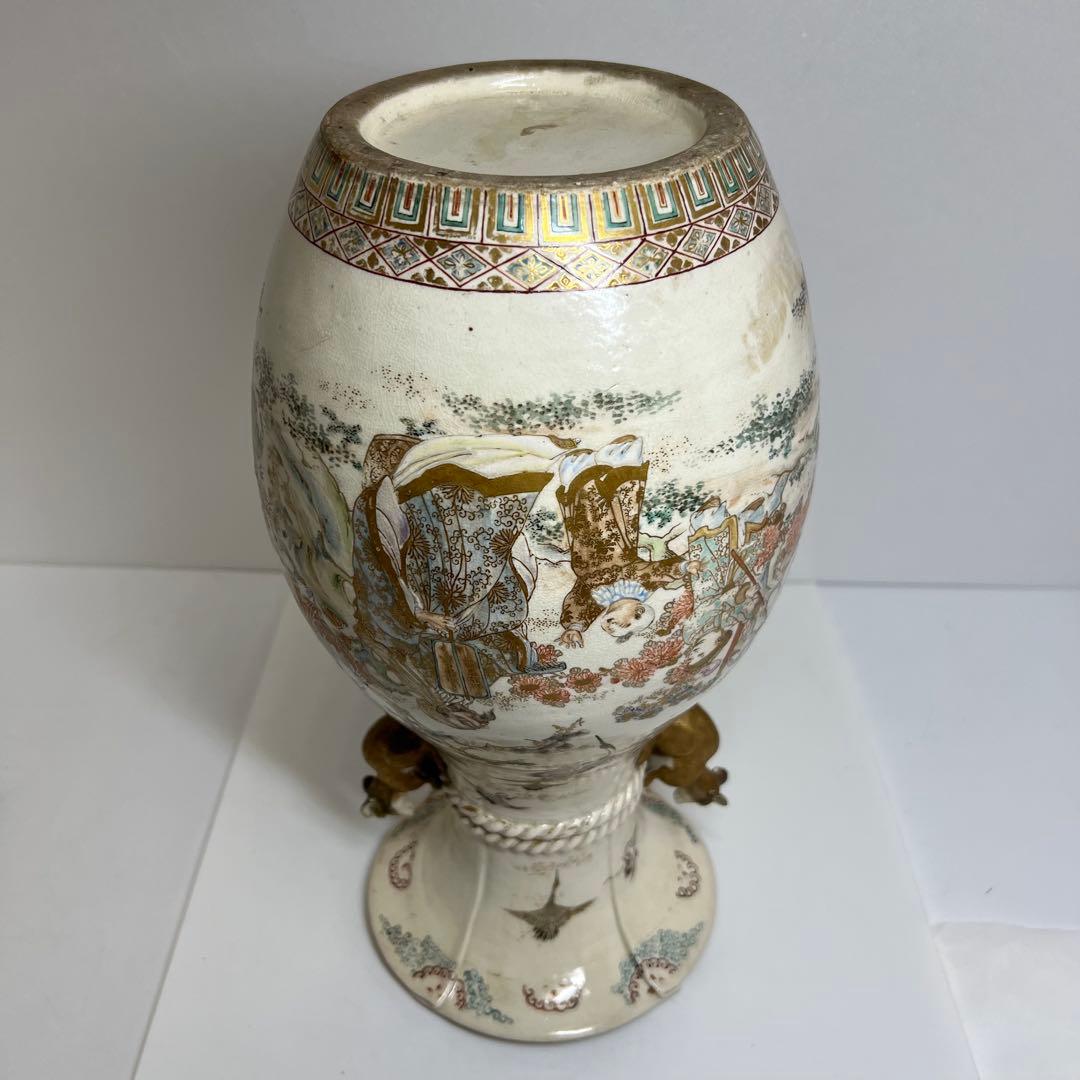 専用　明治時代　京薩摩　金彩人物画　ネズミ年　大花瓶　h36.5cm