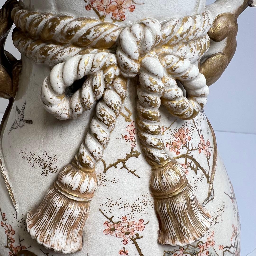 専用　明治時代　京薩摩　金彩人物画　ネズミ年　大花瓶　h36.5cm