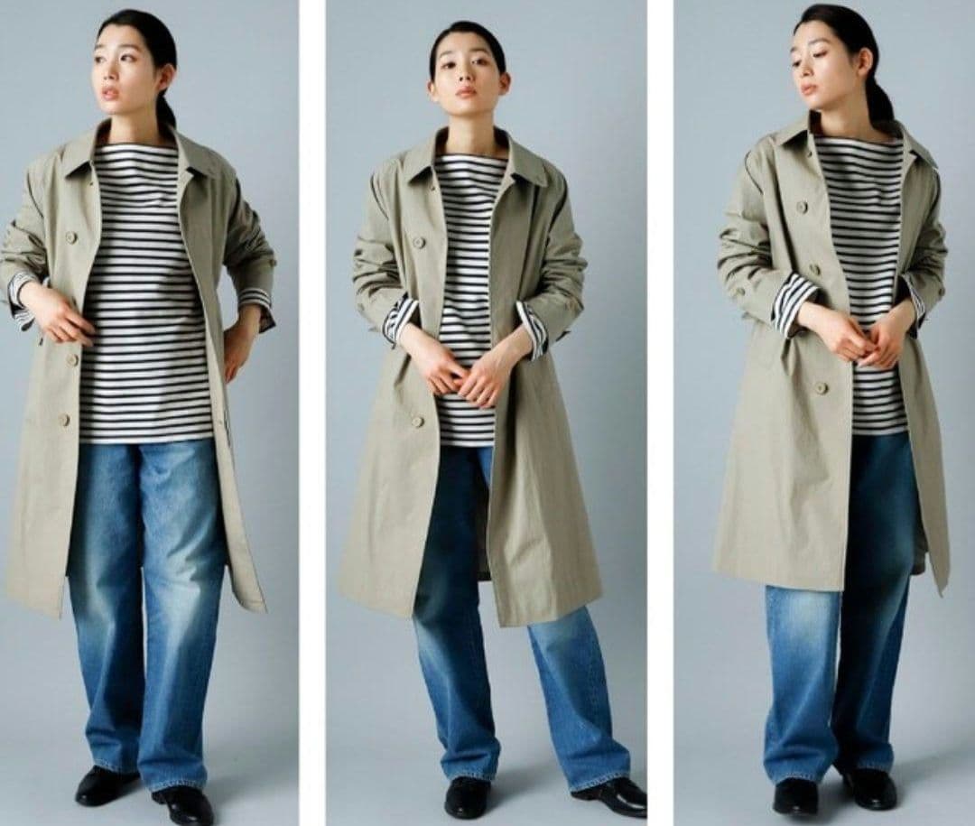 定価7万円　新品タグ付　LENO バルカラーコート　ステンカラーコート　日本製