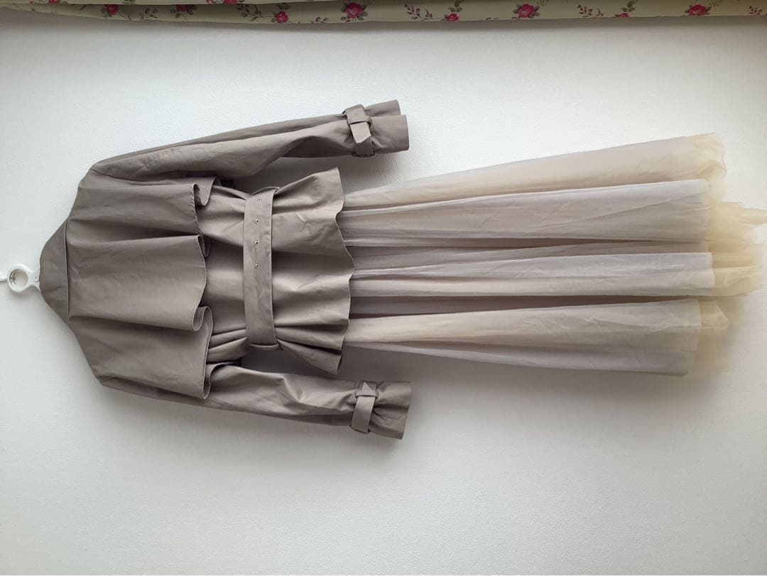 sheller シェリエ　3wayチュールトレンチコート ロング ワンピース