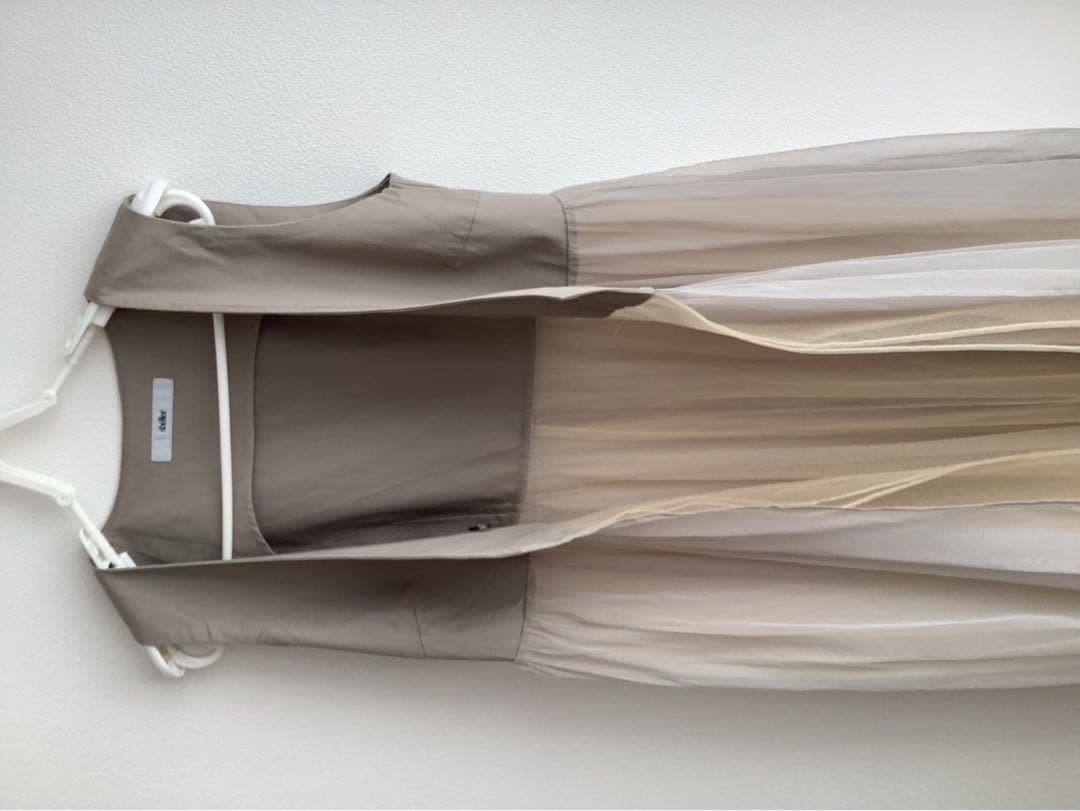 sheller シェリエ　3wayチュールトレンチコート ロング ワンピース