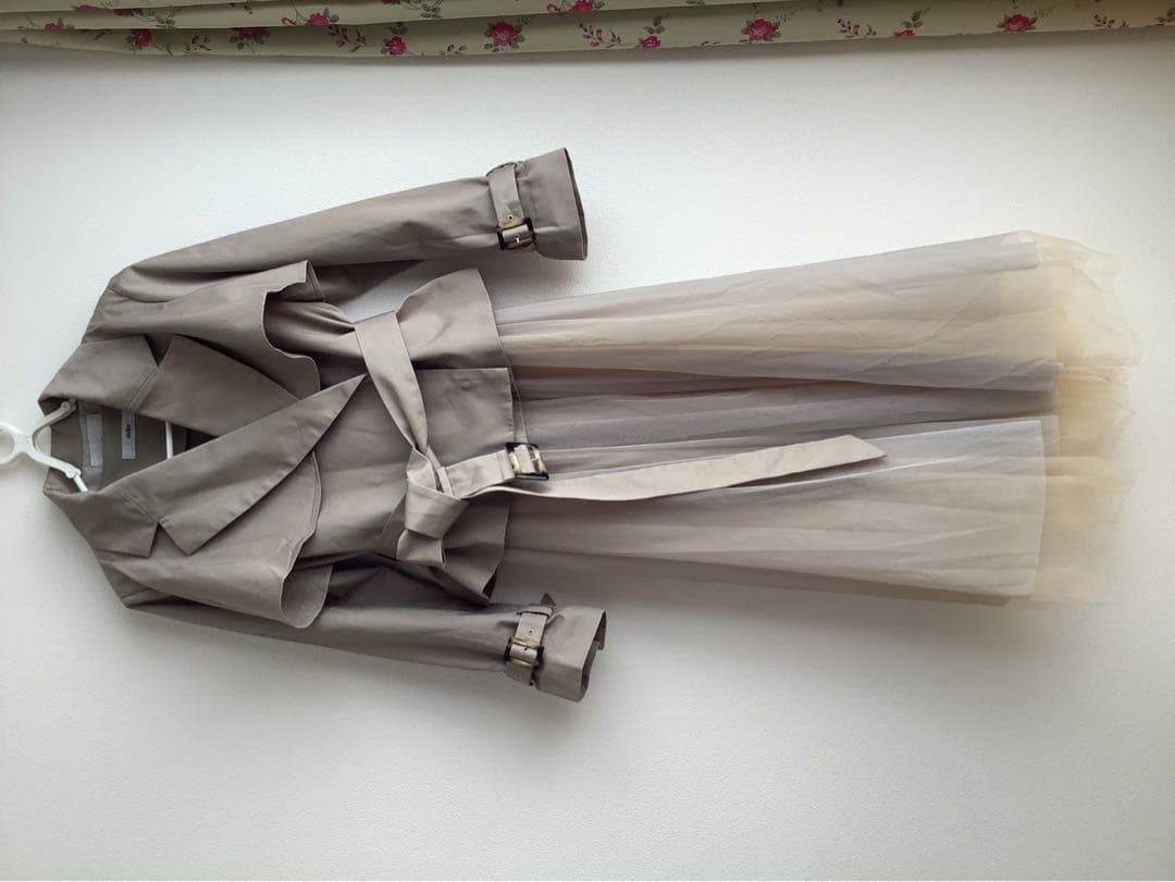 sheller シェリエ　3wayチュールトレンチコート ロング ワンピース