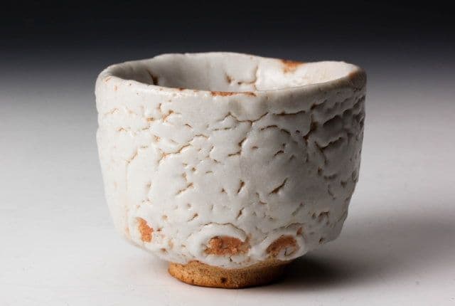 【佳香】玉置保夫 志野ぐい呑 共箱 共布