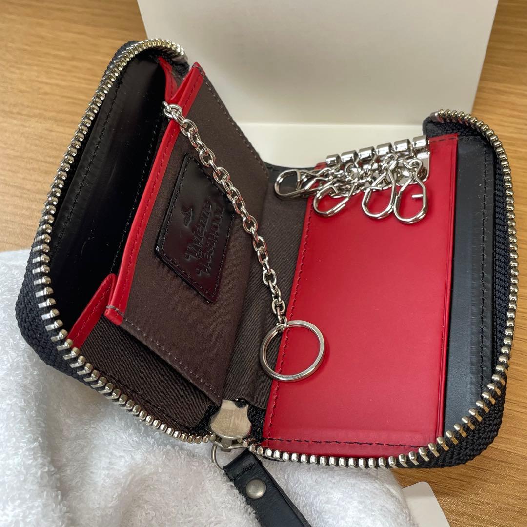 【新品未使用】ヴィヴィアンウエストウッド　キーケース　ブラック　レッド　鍵入れ