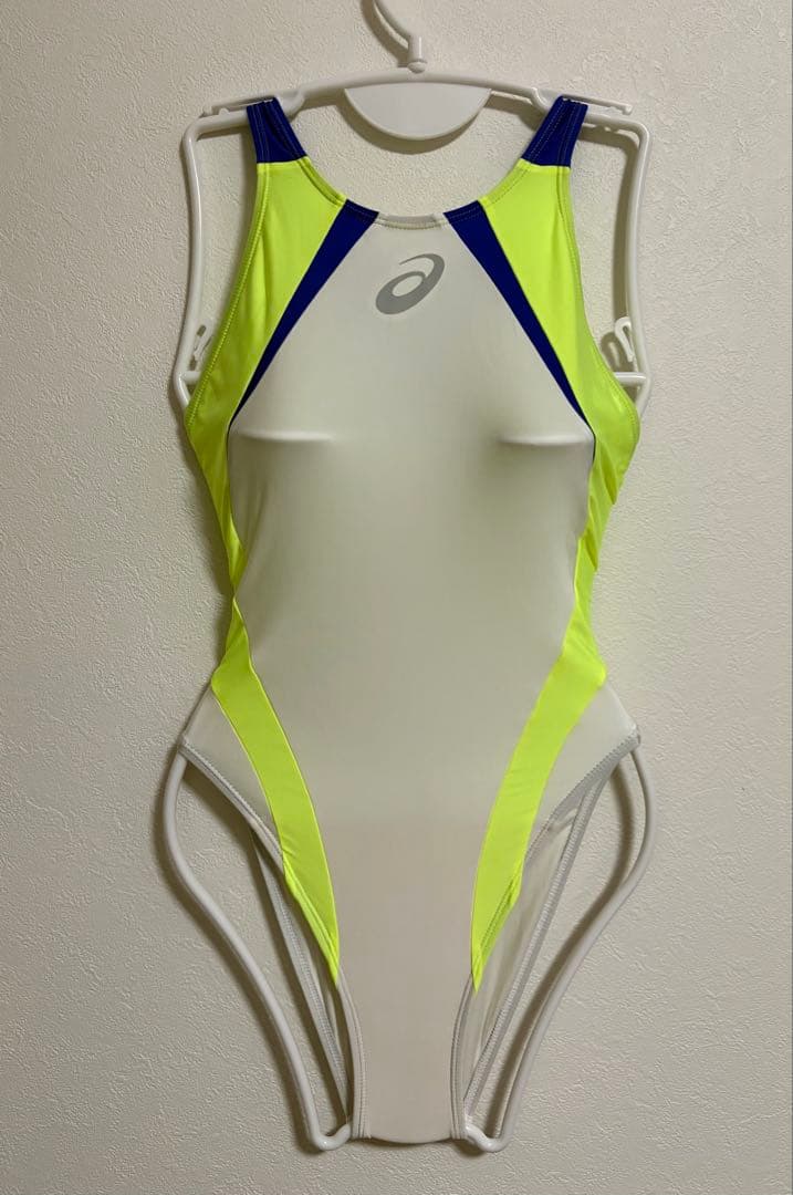 ASICS 白× 蛍光イエロー × ブルー ハイドロCD Mサイズ