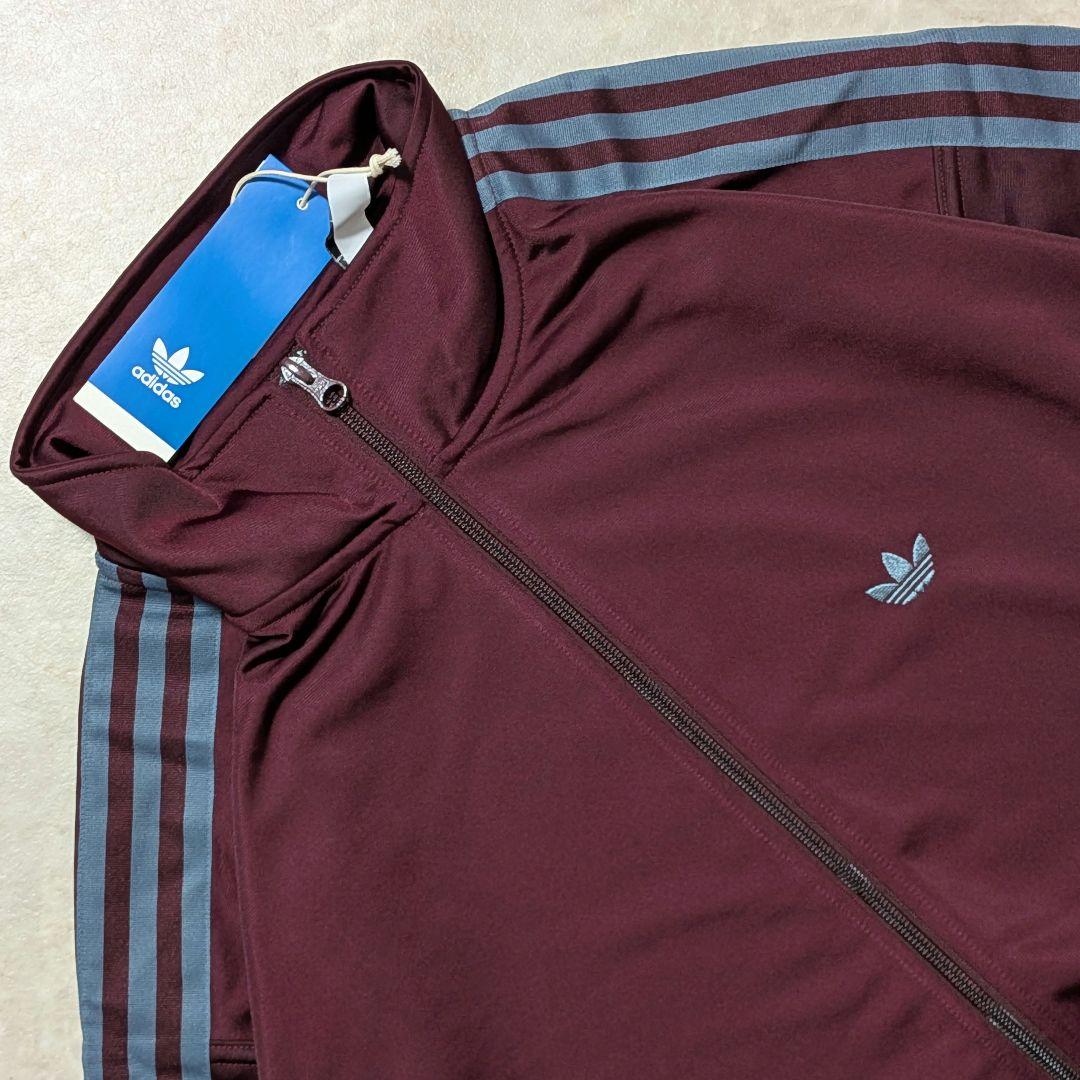 新品★廃盤品 アディダス ベッケンバウアートラックジャケット マルーン紫青 L