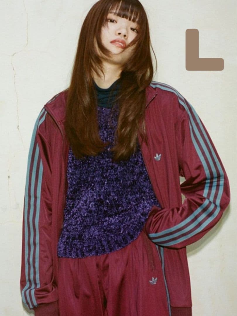 新品★廃盤品 アディダス ベッケンバウアートラックジャケット マルーン紫青 L