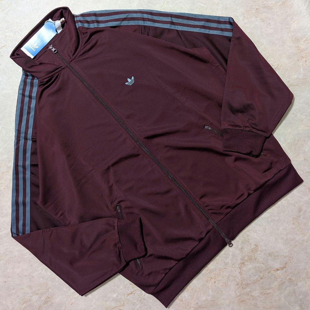 新品★廃盤品 アディダス ベッケンバウアートラックジャケット マルーン紫青 L