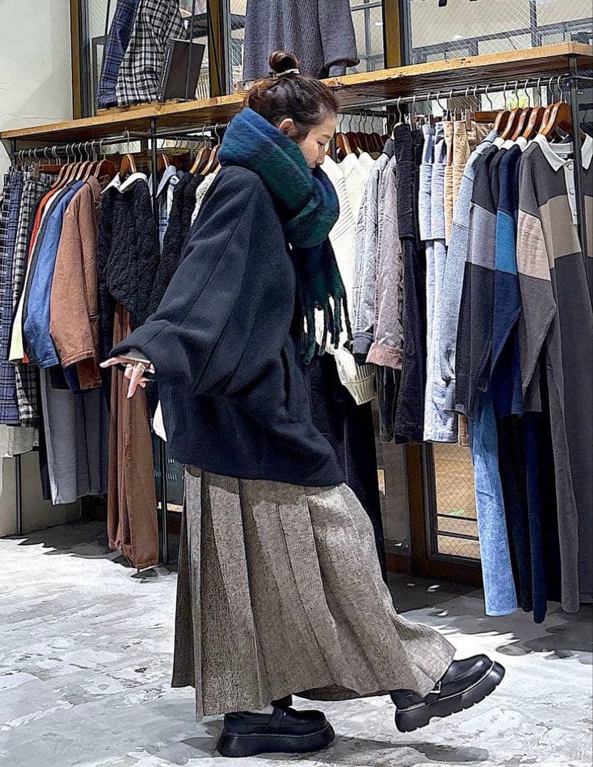 【美品】 niko and… ライトモッサドルマンジャケットコート