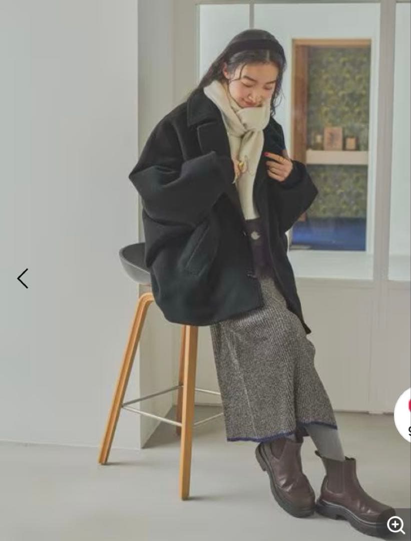 【美品】 niko and… ライトモッサドルマンジャケットコート