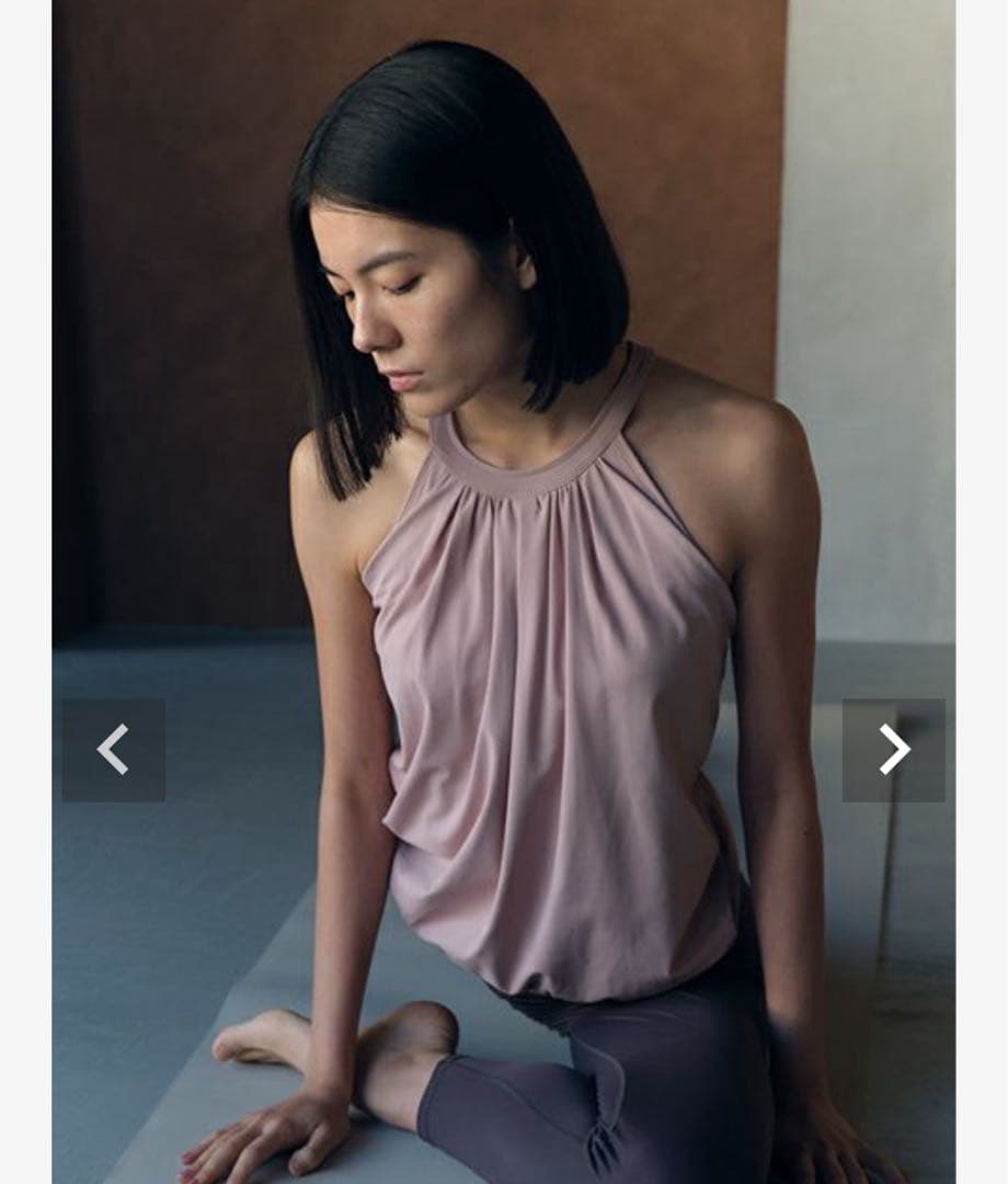 suria M 薄紫 ヨガウェア バックオープン