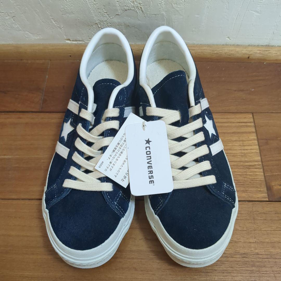 CONVERSE Jack Star Navy 一つ星黒パッチ 24.5cm