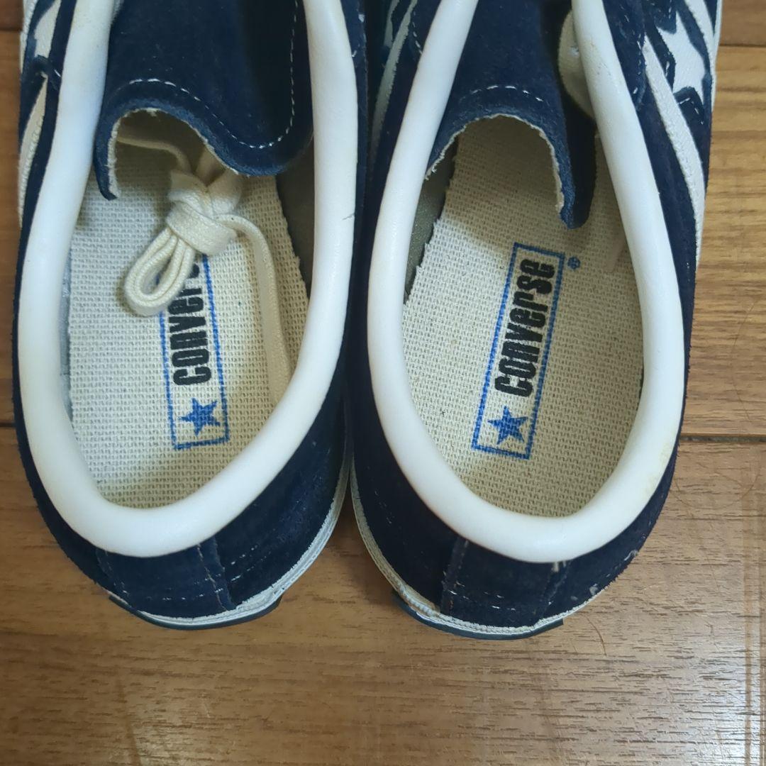 CONVERSE Jack Star Navy 一つ星黒パッチ 24.5cm
