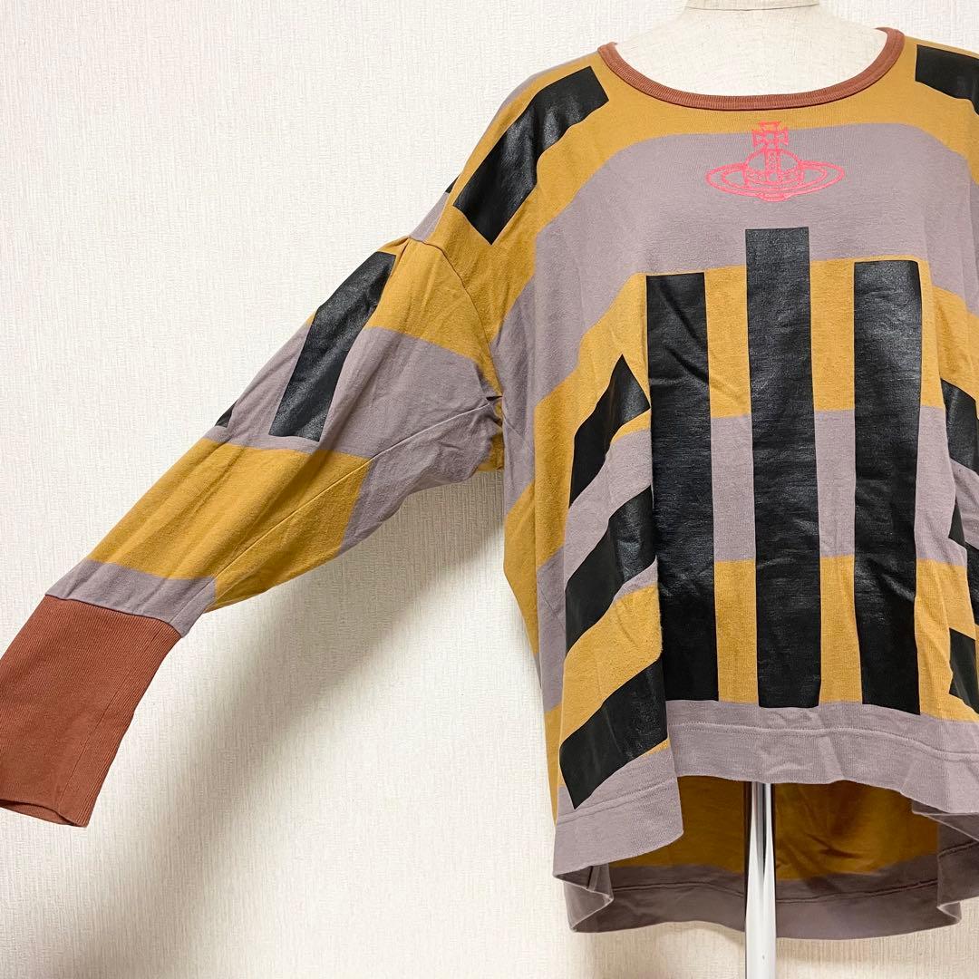 ヴィヴィアン ウエストウッド パフスリーブ オーヴ ロゴ カットソー 長袖 美品