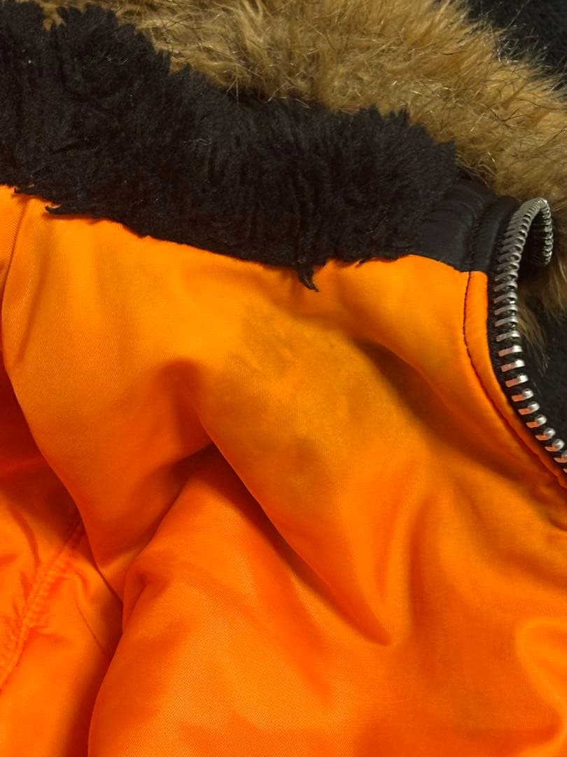 希少 Alpha アルファ ma1 × n2b ファーフード ブラック 黒 L