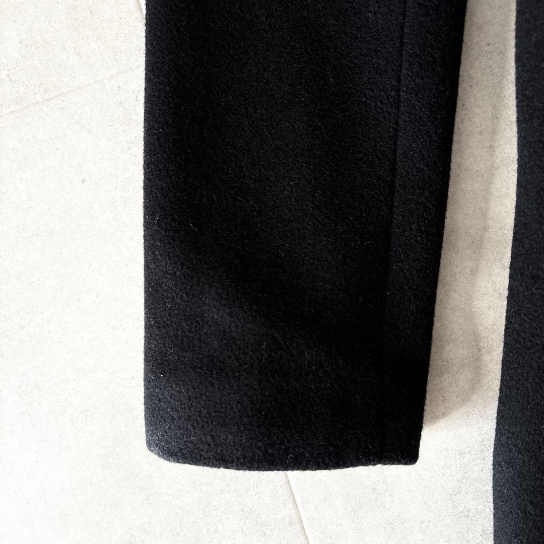 美品✨セオリー ベルテッドウールロングコート 2 ブラック アンゴラ Aライン