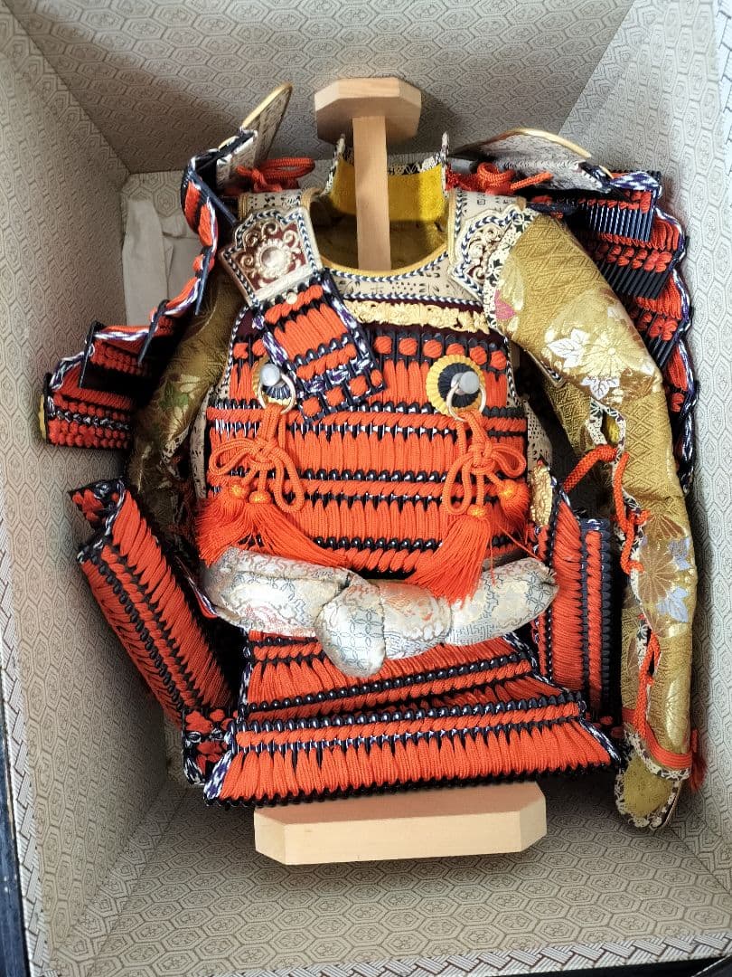 高さ103㎝ 市川光玉作【古代赤糸縅之大鎧18号】一式