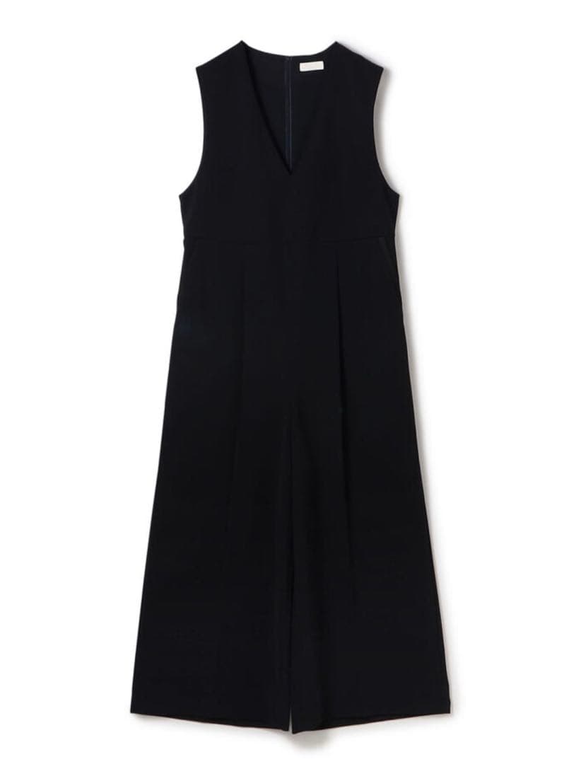 ジョーゼットジャージー Vネックオールインワン