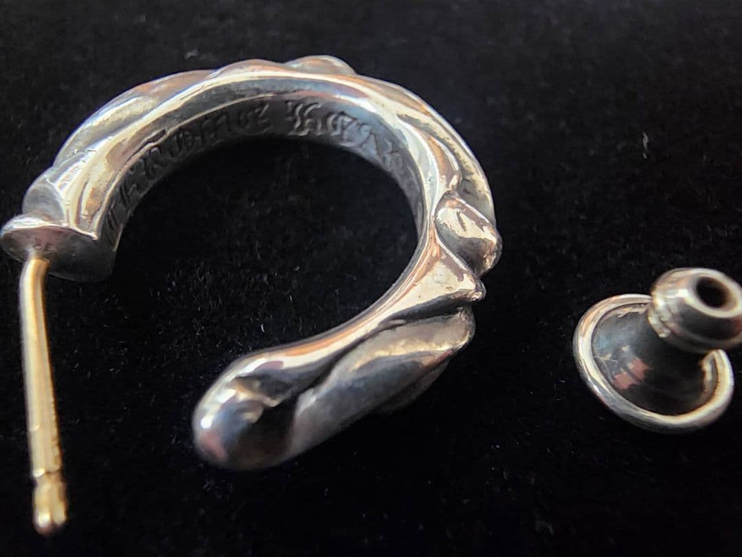 Chrome Hearts クロムハーツ　スクロールフープピアス (片耳用)