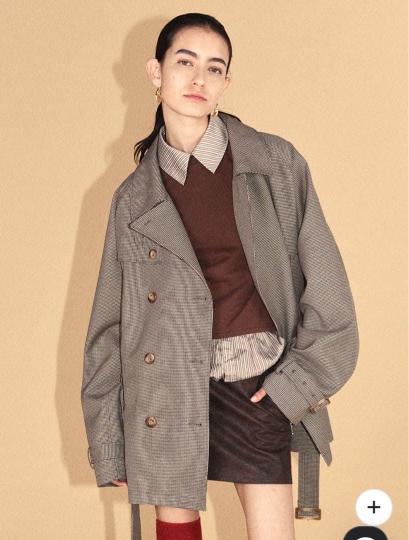 【amerivintage］DADDY MIDI TRENCH COAT S