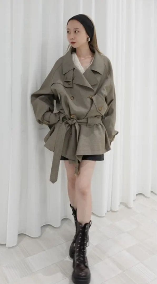 【amerivintage］DADDY MIDI TRENCH COAT S