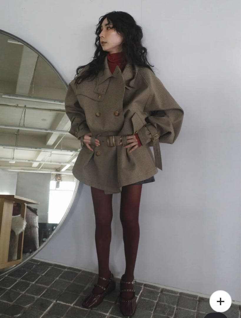 【amerivintage］DADDY MIDI TRENCH COAT S