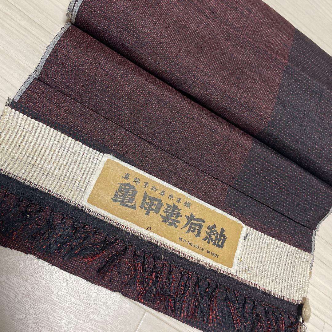 着物ワンピーステントラインマキシ丈《11》大島紬や紬等(7マルキ含)M〜L