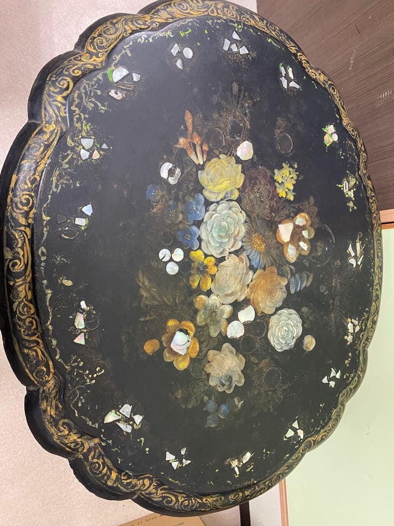 3-1538 アンティーク　ティルトップテーブル