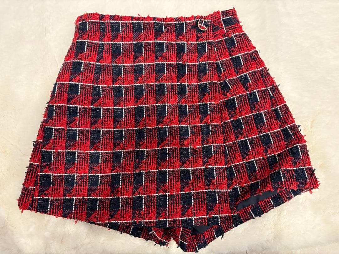 【新品】sheller ツイードミニスカートチェック柄