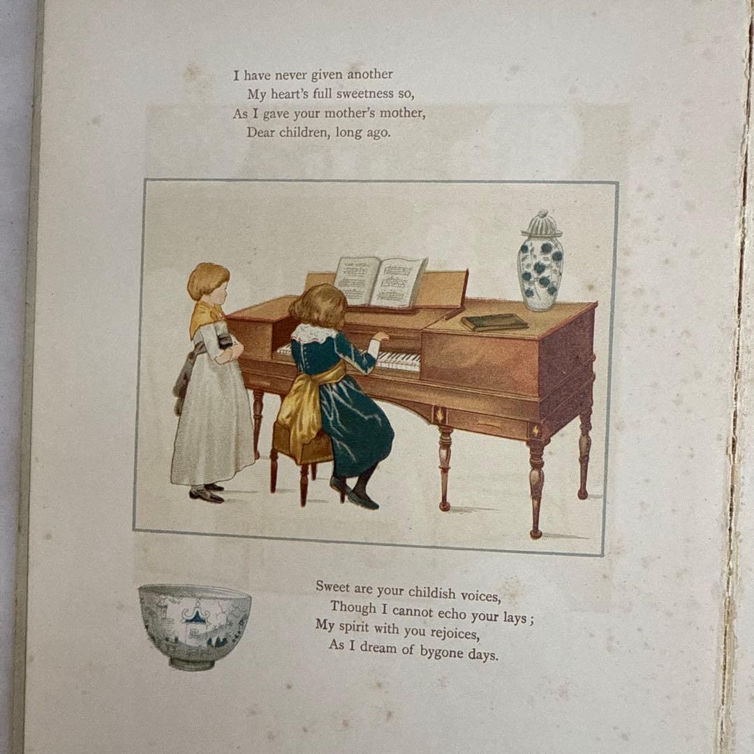1888年アンティーク美しい挿絵の絵本ビクトリアン 洋書ジャンクジャーナル古書