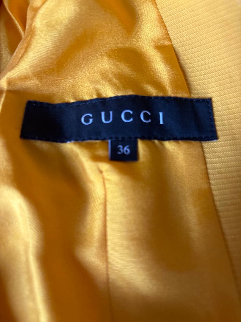 GUCCI グッチ テーラードジャケット マスタードイエロー イタリア製 36