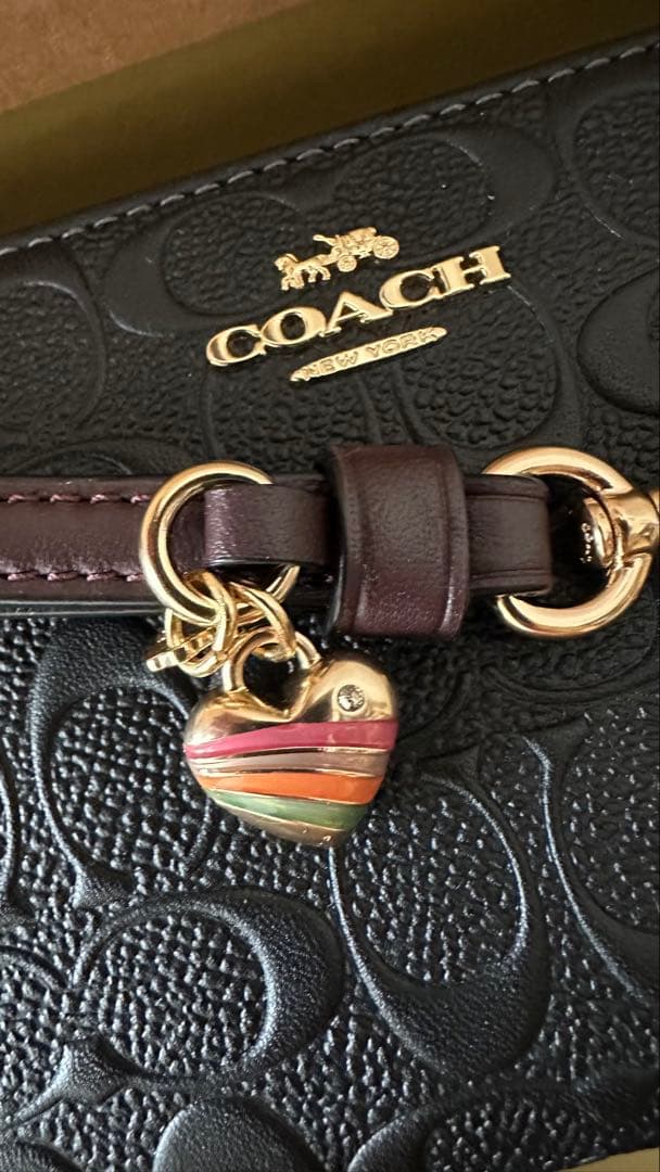 COACH ロング ジップ アラウンド ウォレット・シグネチャーレザー
