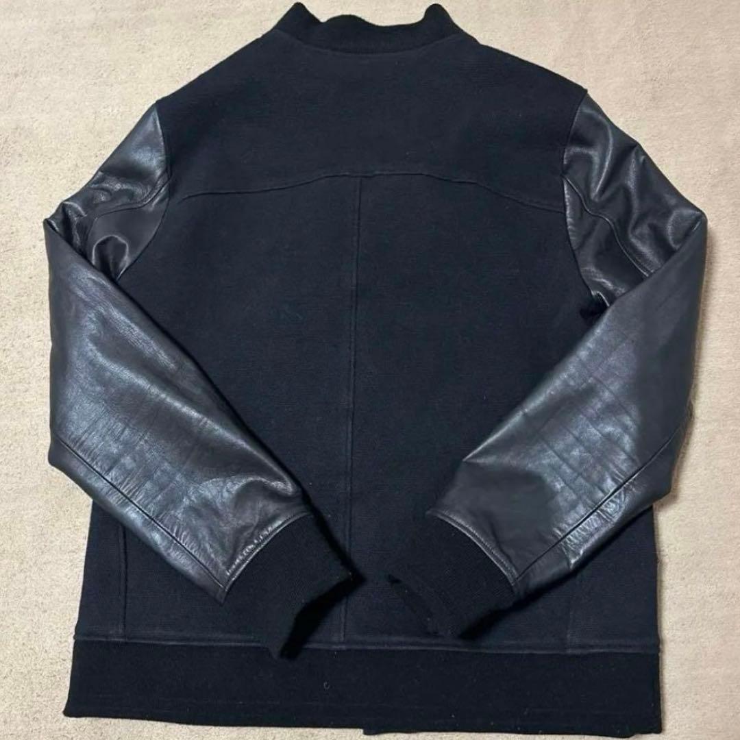 shama スタジャン　黒　レザーブルゾン　レザージャケット　L シャマ