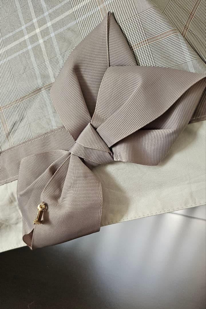 新品タグ付☆ランバンオンブルー☆リボン晴雨兼用折り畳み日傘