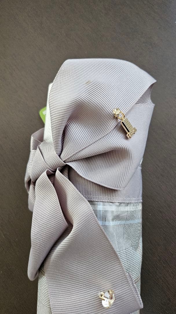 新品タグ付☆ランバンオンブルー☆リボン晴雨兼用折り畳み日傘