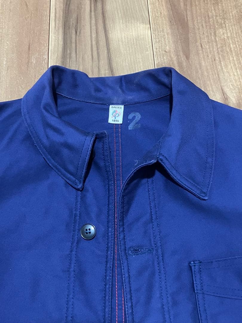 ルトラヴァイユールガリス　モールスキンジャケット　ナス紺　サイズ2