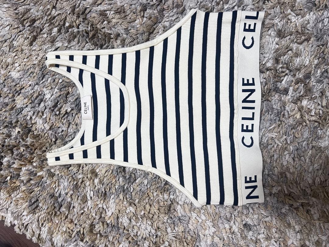CELINE ストライプ タンクトップ