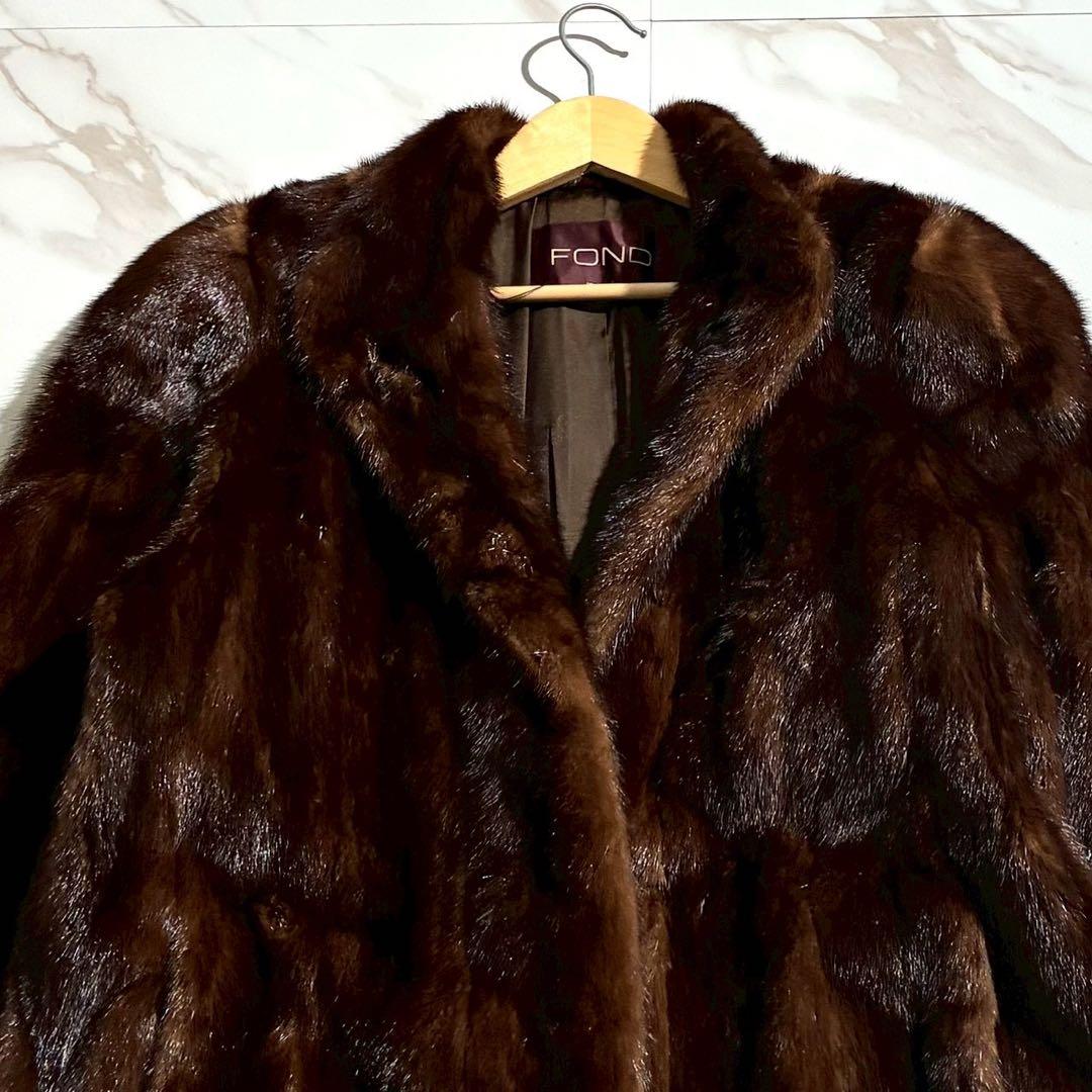 【サイズ11】デミバフミンク ファー コート ジャケット 毛皮 ゆったり