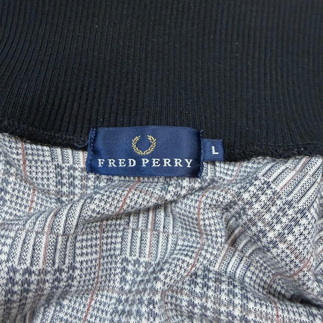 極美品 フレッドペリー ベロア 月桂樹 グレンチェック 千鳥 トラックジャケット
