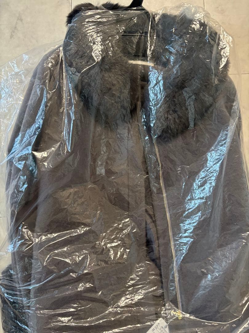 ミッシュマッシュ　ポンチョコートグレー