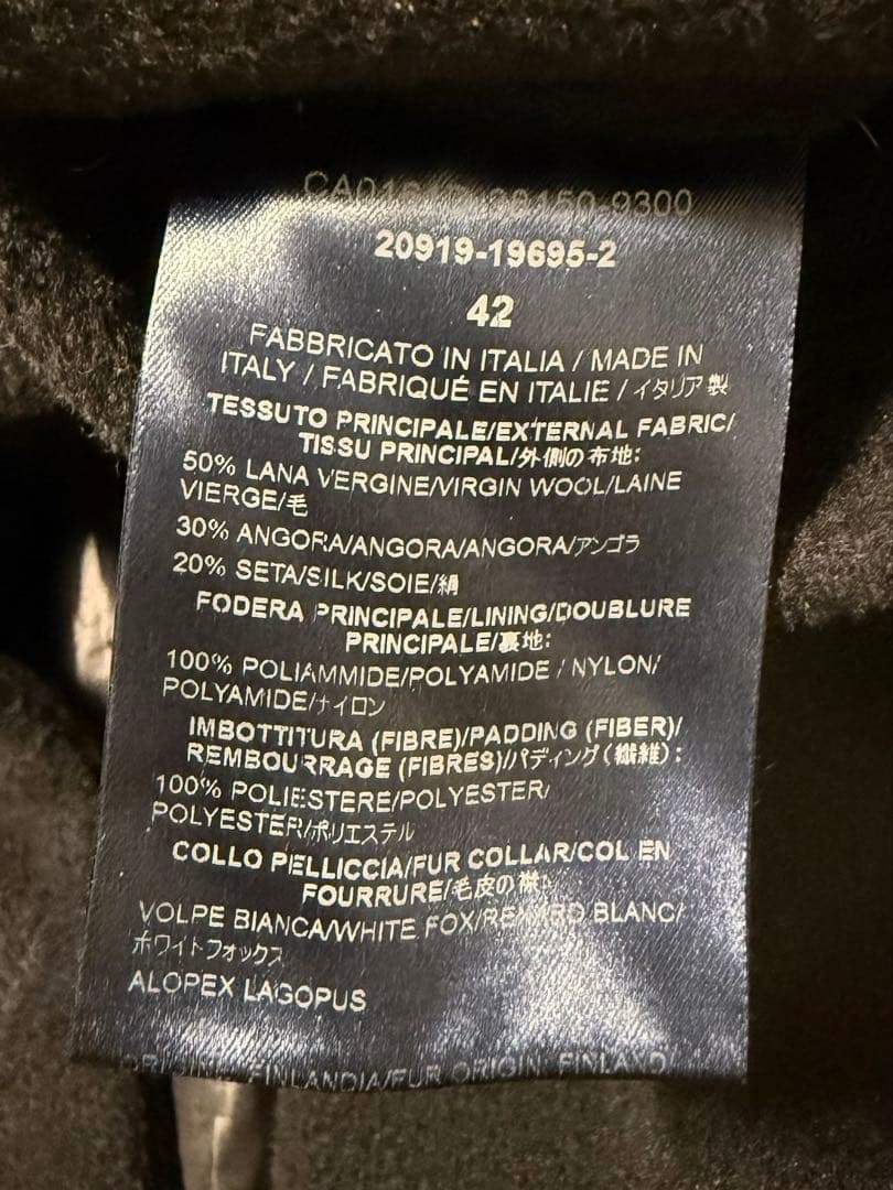 HERNO ヘルノ ファー アンゴラ シルク 2way ダウンコート 切替 42