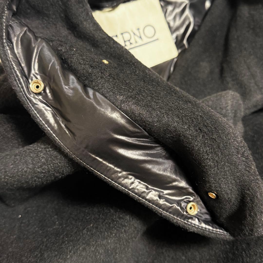 HERNO ヘルノ ファー アンゴラ シルク 2way ダウンコート 切替 42