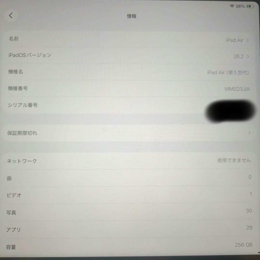 iPad Air (第5世代) 256GB 本体 Wifi+Cellular