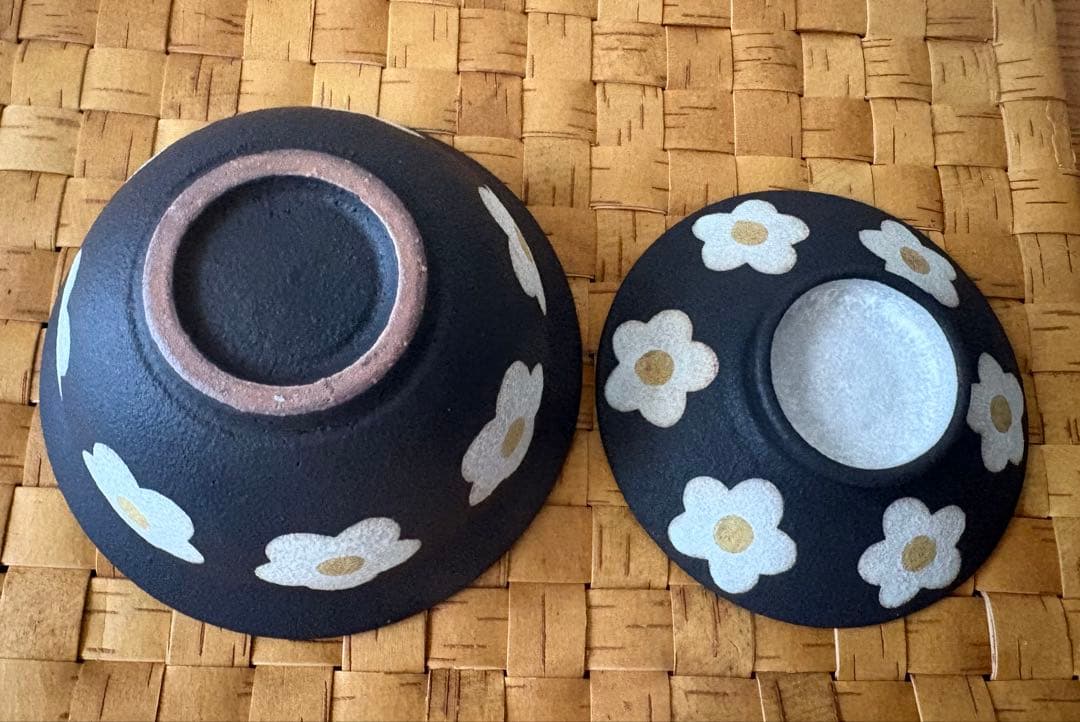 三ツ持啓 （金井啓）さん むくり工房 フローレット 蓋付き丼2個セット