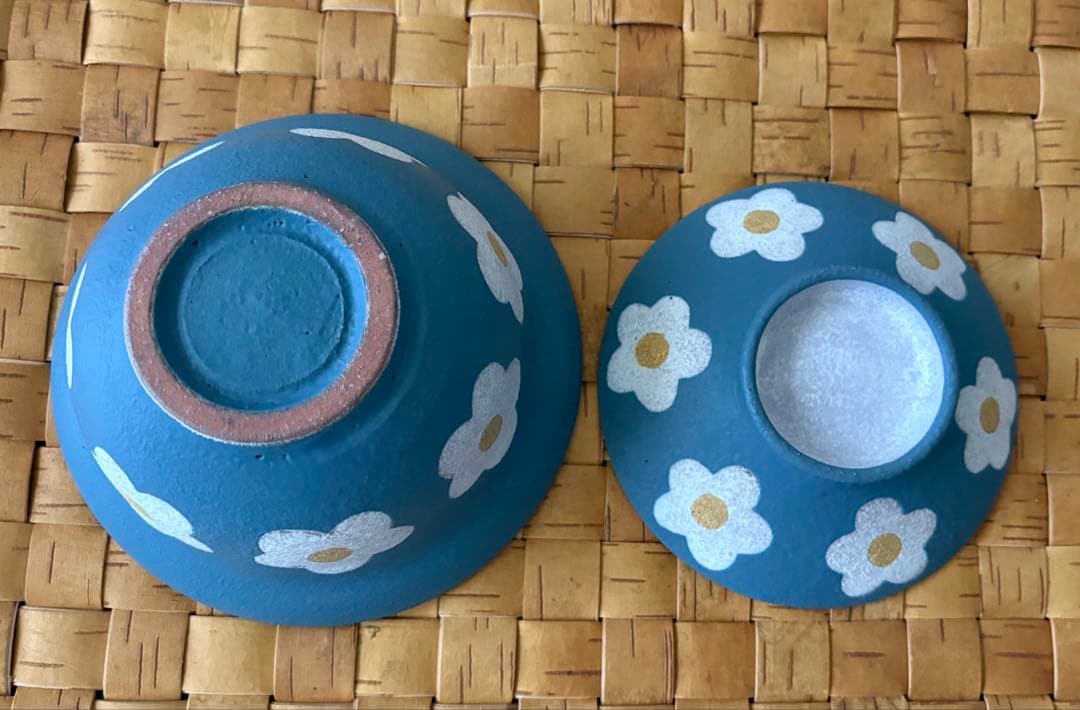 三ツ持啓 （金井啓）さん むくり工房 フローレット 蓋付き丼2個セット