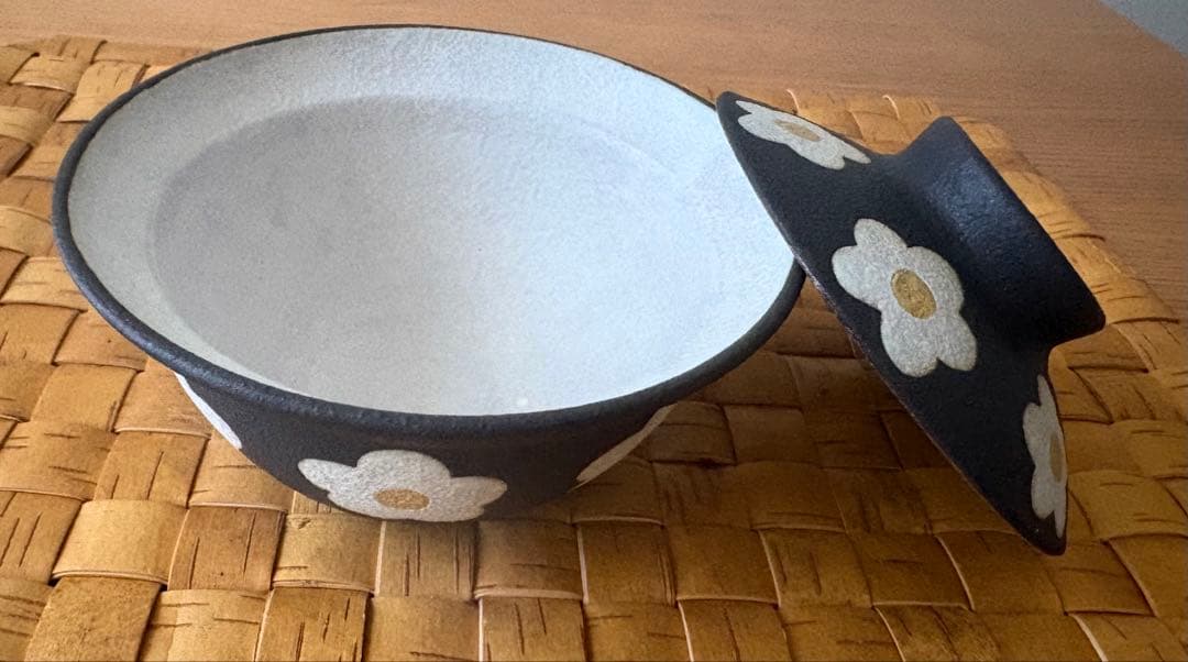 三ツ持啓 （金井啓）さん むくり工房 フローレット 蓋付き丼2個セット