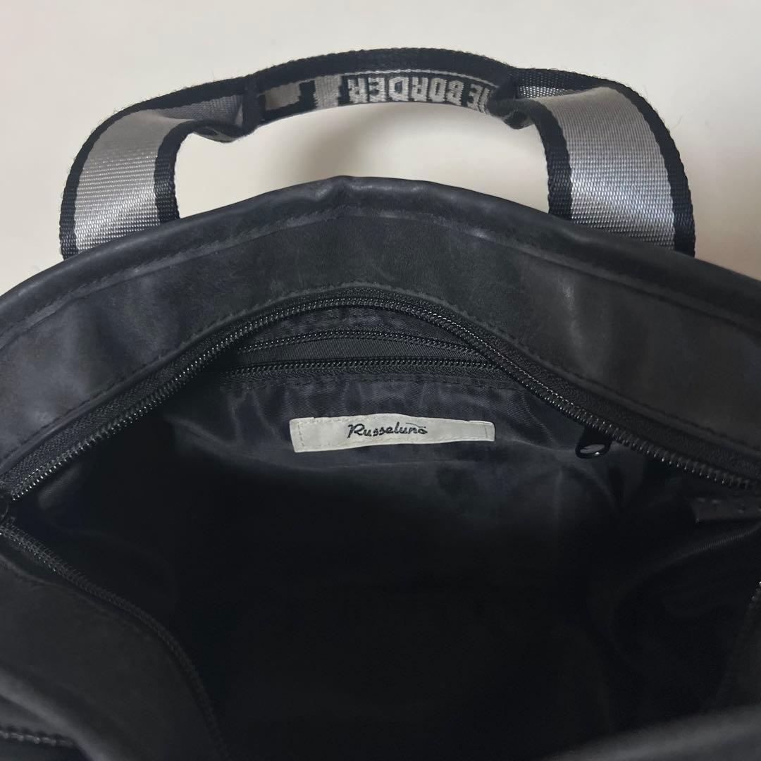 美品 RUSSELUNO ラッセルノ カートバッグ レザー パデッド 黒
