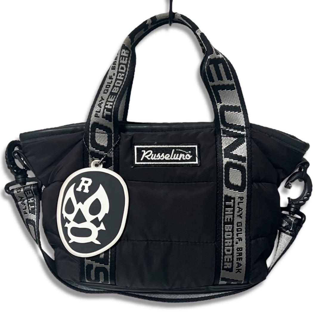美品 RUSSELUNO ラッセルノ カートバッグ レザー パデッド 黒