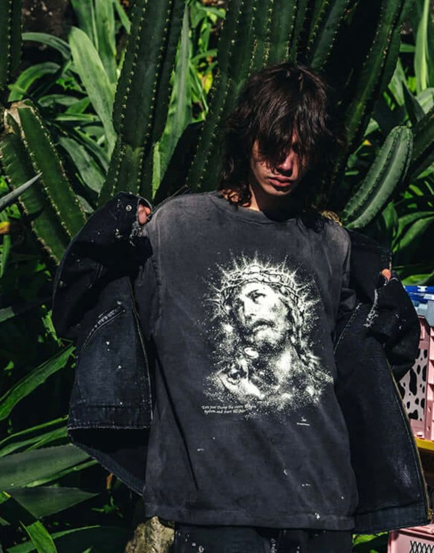 新品未使用 Lサイズ SAINT MICHAEL Tシャツ JESUS